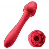 Red Rose Clitoral Emiş Vibrator ve Dildo