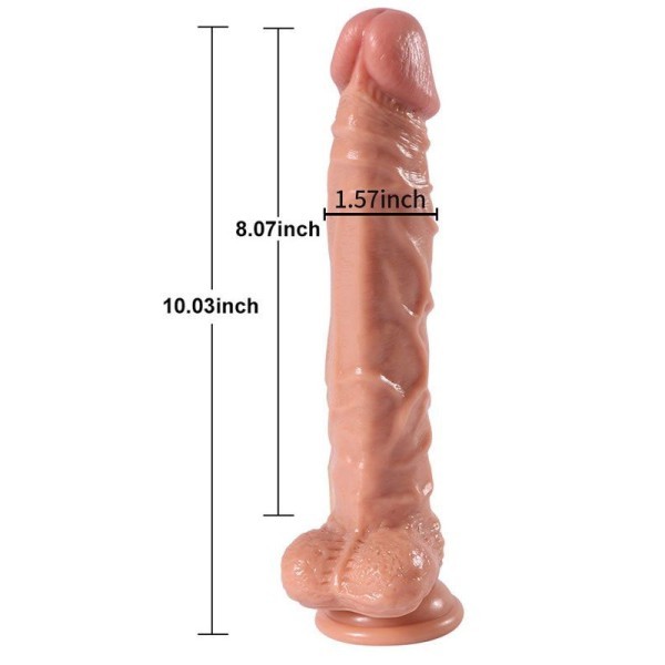 Uzaktan Kumandalı Şarjlı Realistik Penis Döner Başlı 25.5 cm
